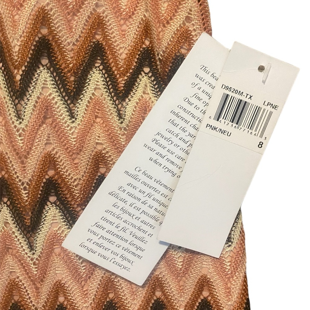 Donna Morgan Retro Maggy Chevron Stripe Zig Zag Print Sleeveless Dress, Sz 8 NWT - Picture 12 of 15
